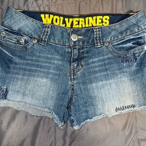 Michigan Wolverines Women's Vintage Denim Shorts Size 5